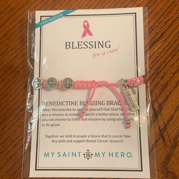 My Saint My Hero Jewelry - NWT My Saint ✝️ My Hero Breast Cancer Bracelet
